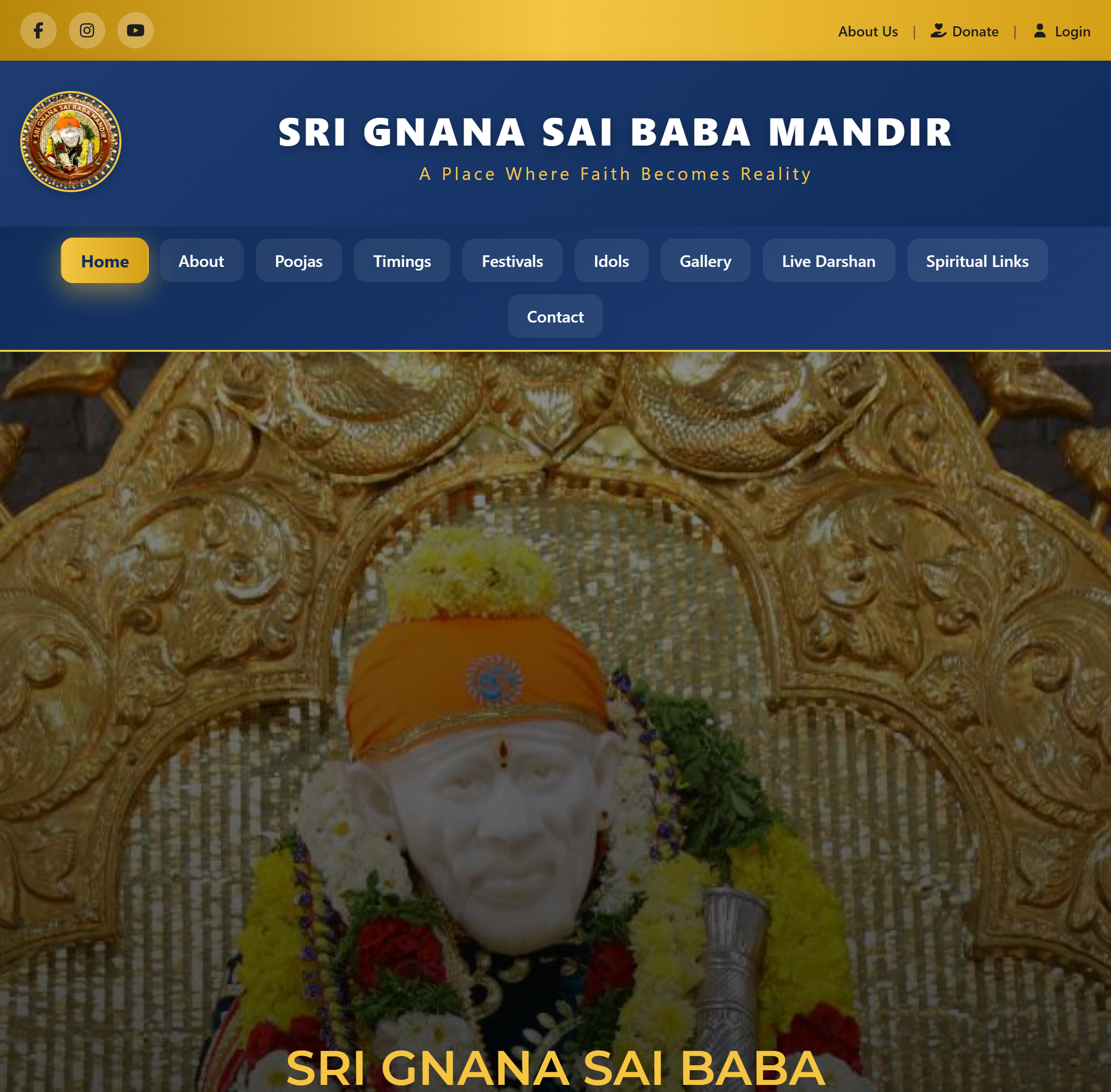 Sri Gnana Sai Baba Mandir Roadmap